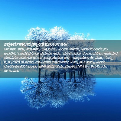 Picture 02 - 2 ಪೂರ್ವಕಾಲವೃತ್ತಾಂತ 10:16 KANIRV - ಅರಸನು ತಮ್ಮ - Bible Verse Picture