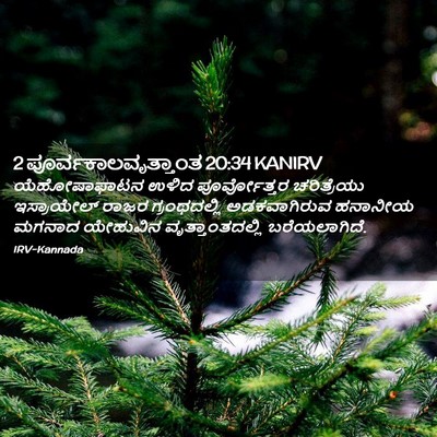Picture 02 - 2 ಪೂರ್ವಕಾಲವೃತ್ತಾಂತ 20:34 KANIRV - ಯೆಹೋಷಾಫಾಟನ ಉಳಿದ - Bible Verse Picture