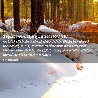 Picture 02 - 2 ಪೂರ್ವಕಾಲವೃತ್ತಾಂತ 35:13 KANIRV - ಆಮೇಲೆ ಲೇವಿಯರು - Bible Verse Picture