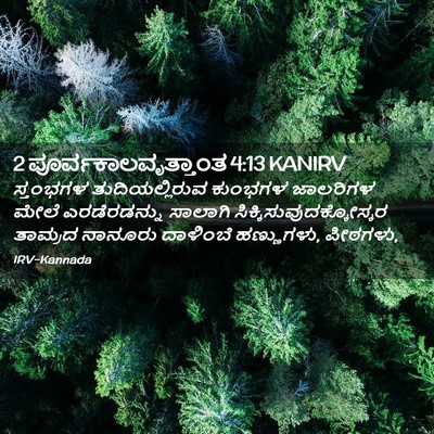 Picture 02 - 2 ಪೂರ್ವಕಾಲವೃತ್ತಾಂತ 4:13 KANIRV - ಸ್ತಂಭಗಳ - Bible Verse Picture