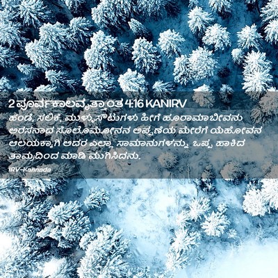 Picture 02 - 2 ಪೂರ್ವಕಾಲವೃತ್ತಾಂತ 4:16 KANIRV - ಹಂಡೆ, ಸಲಿಕೆ, - Bible Verse Picture