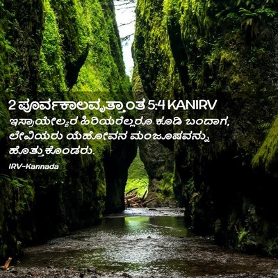 Picture 02 - 2 ಪೂರ್ವಕಾಲವೃತ್ತಾಂತ 5:4 KANIRV - ಇಸ್ರಾಯೇಲ್ಯರ - Bible Verse Picture