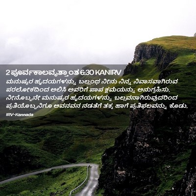 Picture 02 - 2 ಪೂರ್ವಕಾಲವೃತ್ತಾಂತ 6:30 KANIRV - ಮನುಷ್ಯರ - Bible Verse Picture
