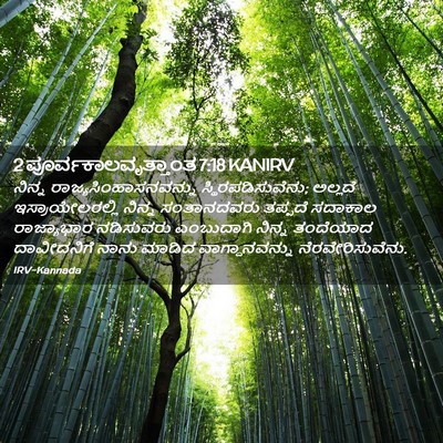 Picture 02 - 2 ಪೂರ್ವಕಾಲವೃತ್ತಾಂತ 7:18 KANIRV - ನಿನ್ನ - Bible Verse Picture