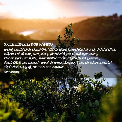 Picture 02 - 2 ಸಮುವೇಲನು 11:25 KANIRV - ಅದಕ್ಕೆ ದಾವೀದನು - Bible Verse Picture
