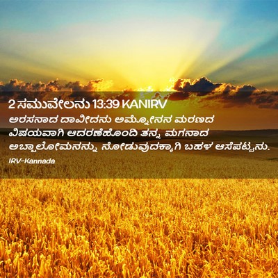 Picture 02 - 2 ಸಮುವೇಲನು 13:39 KANIRV - ಅರಸನಾದ ದಾವೀದನು - Bible Verse Picture