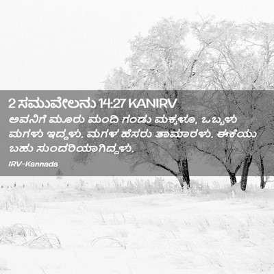 Picture 02 - 2 ಸಮುವೇಲನು 14:27 KANIRV - ಅವನಿಗೆ ಮೂರು ಮಂದಿ - Bible Verse Picture