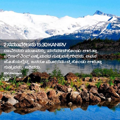 Picture 02 - 2 ಸಮುವೇಲನು 15:30 KANIRV - ದಾವೀದನು ಮುಖವನ್ನು - Bible Verse Picture