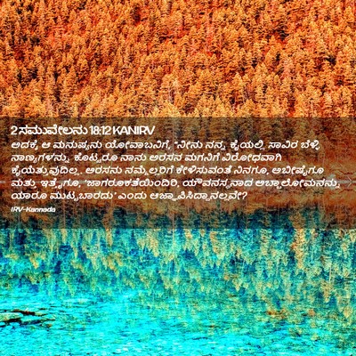 Picture 02 - 2 ಸಮುವೇಲನು 18:12 KANIRV - ಅದಕ್ಕೆ ಆ ಮನುಷ್ಯನು - Bible Verse Picture