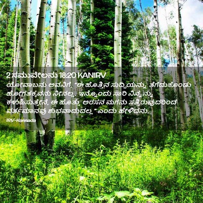 Picture 02 - 2 ಸಮುವೇಲನು 18:20 KANIRV - ಯೋವಾಬನು ಅವನಿಗೆ, “ಈ - Bible Verse Picture