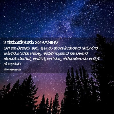Picture 02 - 2 ಸಮುವೇಲನು 2:2 KANIRV - ಆಗ ದಾವೀದನು ತನ್ನ - Bible Verse Picture