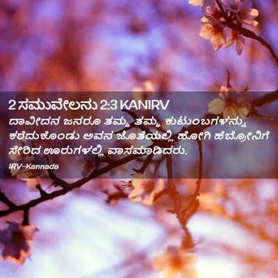 Picture 02 - 2 ಸಮುವೇಲನು 2:3 KANIRV - ದಾವೀದನ ಜನರೂ ತಮ್ಮ - Bible Verse Picture