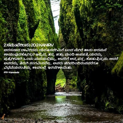 Picture 02 - 2 ಸಮುವೇಲನು 20:3 KANIRV - ಅರಸನಾದ ದಾವೀದನು - Bible Verse Picture