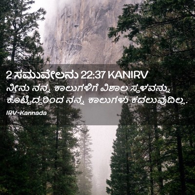 Picture 02 - 2 ಸಮುವೇಲನು 22:37 KANIRV - ನೀನು ನನ್ನ - Bible Verse Picture