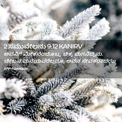 Picture 02 - 2 ಸಮುವೇಲನು 9:12 KANIRV - ಅವನಿಗೆ - Bible Verse Picture