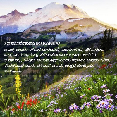 Picture 02 - 2 ಸಮುವೇಲನು 9:2 KANIRV - ಅದಕ್ಕೆ ಅವರು ಸೌಲನ - Bible Verse Picture