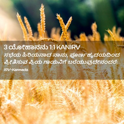 Picture 02 - 3 ಯೋಹಾನನು 1:1 KANIRV - ಸಭೆಯ ಹಿರಿಯನಾದ - Bible Verse Picture