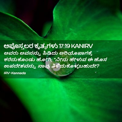 Picture 02 - ಅಪೊಸ್ತಲರ ಕೃತ್ಯಗಳು 17:19 KANIRV - ಅವರು ಅವನನ್ನು - Bible Verse Picture