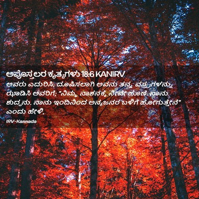 Picture 02 - ಅಪೊಸ್ತಲರ ಕೃತ್ಯಗಳು 18:6 KANIRV - ಅವರು ಎದುರಿಸಿ, - Bible Verse Picture