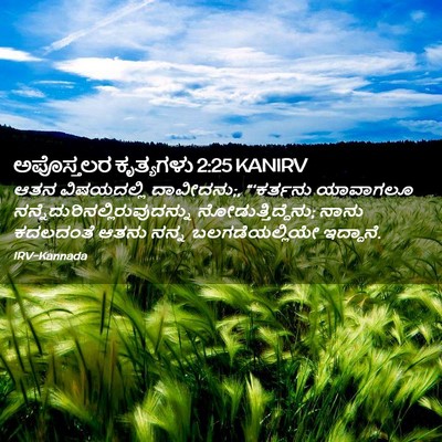 Picture 02 - ಅಪೊಸ್ತಲರ ಕೃತ್ಯಗಳು 2:25 KANIRV - ಆತನ ವಿಷಯದಲ್ಲಿ - Bible Verse Picture