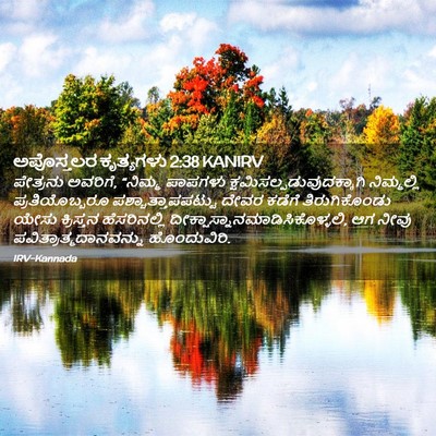 Picture 02 - ಅಪೊಸ್ತಲರ ಕೃತ್ಯಗಳು 2:38 KANIRV - ಪೇತ್ರನು ಅವರಿಗೆ, - Bible Verse Picture