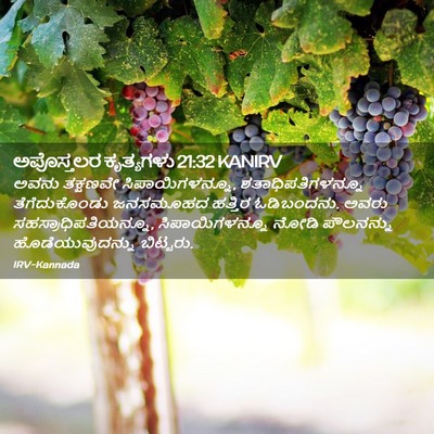 Picture 02 - ಅಪೊಸ್ತಲರ ಕೃತ್ಯಗಳು 21:32 KANIRV - ಅವನು ತಕ್ಷಣವೇ - Bible Verse Picture