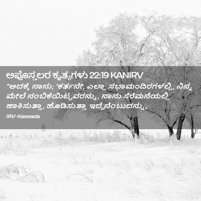 Picture 02 - ಅಪೊಸ್ತಲರ ಕೃತ್ಯಗಳು 22:19 KANIRV - “ಅದಕ್ಕೆ ನಾನು; - Bible Verse Picture