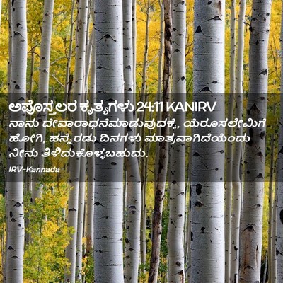 Picture 02 - ಅಪೊಸ್ತಲರ ಕೃತ್ಯಗಳು 24:11 KANIRV - ನಾನು - Bible Verse Picture
