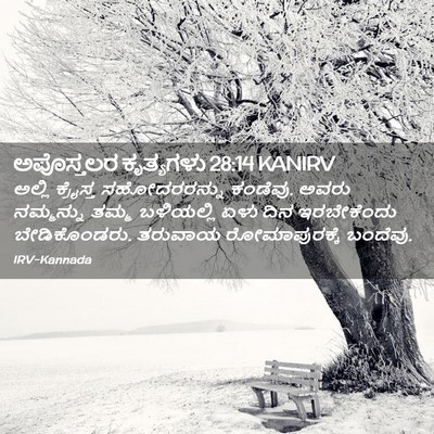 Picture 02 - ಅಪೊಸ್ತಲರ ಕೃತ್ಯಗಳು 28:14 KANIRV - ಅಲ್ಲಿ ಕ್ರೈಸ್ತ - Bible Verse Picture