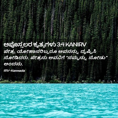 Picture 02 - ಅಪೊಸ್ತಲರ ಕೃತ್ಯಗಳು 3:4 KANIRV - ಪೇತ್ರ, - Bible Verse Picture