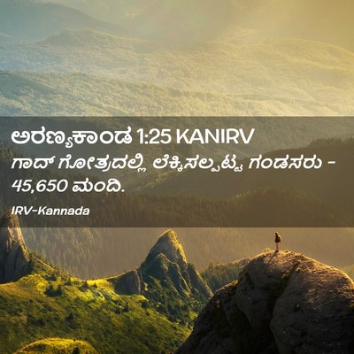 Picture 02 - ಅರಣ್ಯಕಾಂಡ 1:25 KANIRV - ಗಾದ್ ಗೋತ್ರದಲ್ಲಿ - Bible Verse Picture