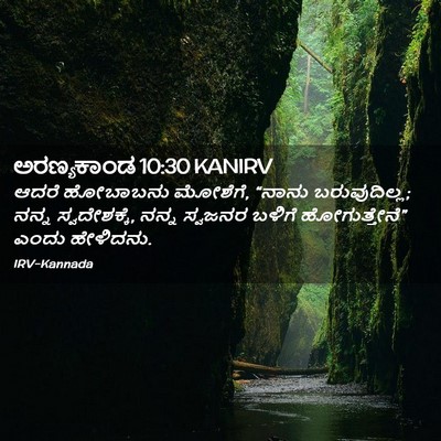 Picture 02 - ಅರಣ್ಯಕಾಂಡ 10:30 KANIRV - ಆದರೆ ಹೋಬಾಬನು - Bible Verse Picture