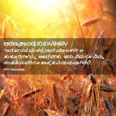 Picture 02 - ಅರಣ್ಯಕಾಂಡ 10:8 KANIRV - “ಆರೋನನ ವಂಶಸ್ಥರಾದ - Bible Verse Picture