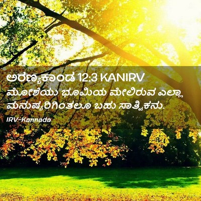 Picture 02 - ಅರಣ್ಯಕಾಂಡ 12:3 KANIRV - ಮೋಶೆಯು ಭೂಮಿಯ - Bible Verse Picture