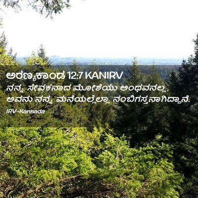 Picture 02 - ಅರಣ್ಯಕಾಂಡ 12:7 KANIRV - ನನ್ನ ಸೇವಕನಾದ - Bible Verse Picture