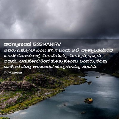 Picture 02 - ಅರಣ್ಯಕಾಂಡ 13:23 KANIRV - ಅವರು ಎಷ್ಕೋಲ್ ಎಂಬ - Bible Verse Picture