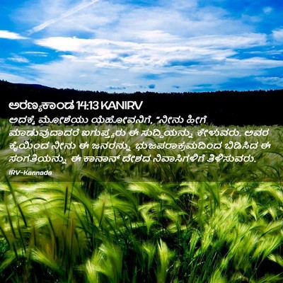Picture 02 - ಅರಣ್ಯಕಾಂಡ 14:13 KANIRV - ಅದಕ್ಕೆ ಮೋಶೆಯು - Bible Verse Picture