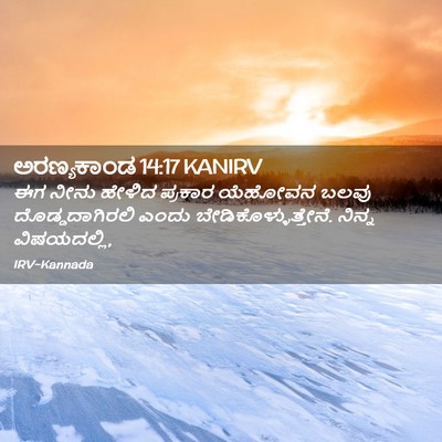 Picture 02 - ಅರಣ್ಯಕಾಂಡ 14:17 KANIRV - ಈಗ ನೀನು ಹೇಳಿದ - Bible Verse Picture