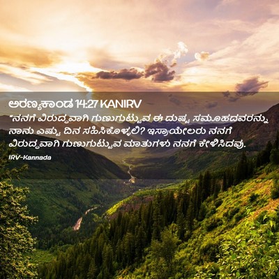 Picture 02 - ಅರಣ್ಯಕಾಂಡ 14:27 KANIRV - “ನನಗೆ ವಿರುದ್ಧವಾಗಿ - Bible Verse Picture