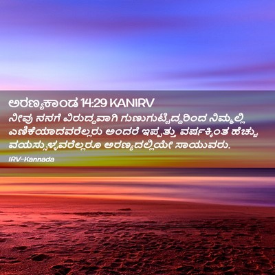 Picture 02 - ಅರಣ್ಯಕಾಂಡ 14:29 KANIRV - ನೀವು ನನಗೆ - Bible Verse Picture