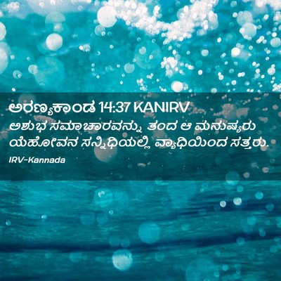 Picture 02 - ಅರಣ್ಯಕಾಂಡ 14:37 KANIRV - ಅಶುಭ ಸಮಾಚಾರವನ್ನು - Bible Verse Picture