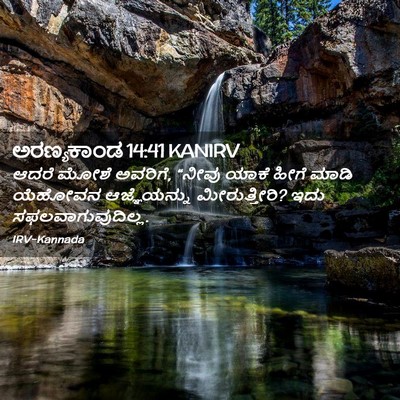 Picture 02 - ಅರಣ್ಯಕಾಂಡ 14:41 KANIRV - ಆದರೆ ಮೋಶೆ ಅವರಿಗೆ, - Bible Verse Picture
