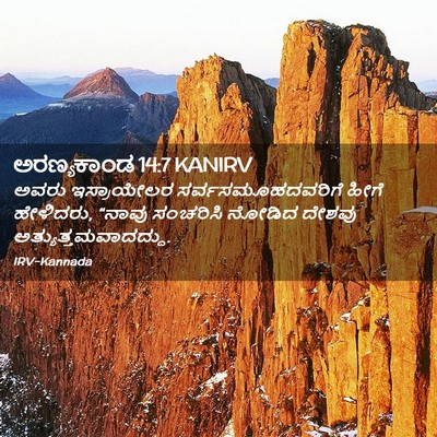 Picture 02 - ಅರಣ್ಯಕಾಂಡ 14:7 KANIRV - ಅವರು ಇಸ್ರಾಯೇಲರ - Bible Verse Picture