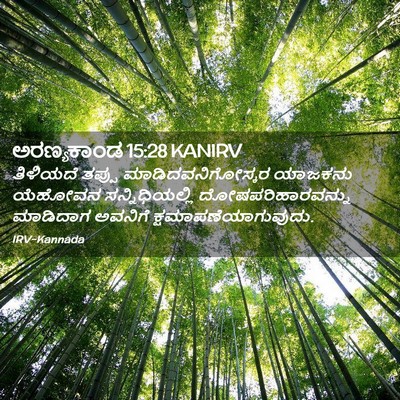 Picture 02 - ಅರಣ್ಯಕಾಂಡ 15:28 KANIRV - ತಿಳಿಯದೆ ತಪ್ಪು - Bible Verse Picture