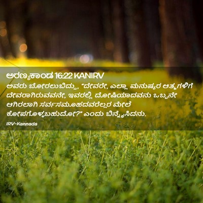 Picture 02 - ಅರಣ್ಯಕಾಂಡ 16:22 KANIRV - ಅವರು ಬೋರಲುಬಿದ್ದು, - Bible Verse Picture
