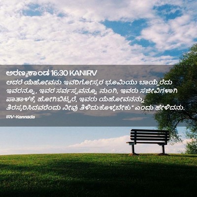 Picture 02 - ಅರಣ್ಯಕಾಂಡ 16:30 KANIRV - ಆದರೆ ಯೆಹೋವನು - Bible Verse Picture