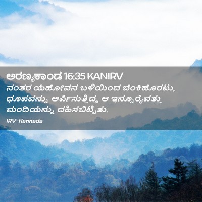 Picture 02 - ಅರಣ್ಯಕಾಂಡ 16:35 KANIRV - ನಂತರ ಯೆಹೋವನ - Bible Verse Picture
