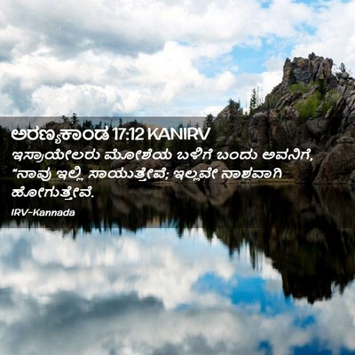 Picture 02 - ಅರಣ್ಯಕಾಂಡ 17:12 KANIRV - ಇಸ್ರಾಯೇಲರು ಮೋಶೆಯ - Bible Verse Picture