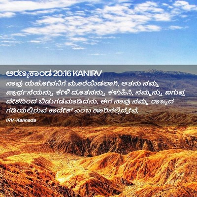Picture 02 - ಅರಣ್ಯಕಾಂಡ 20:16 KANIRV - ನಾವು ಯೆಹೋವನಿಗೆ - Bible Verse Picture