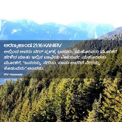 Picture 02 - ಅರಣ್ಯಕಾಂಡ 21:16 KANIRV - ಅಲ್ಲಿಂದ ಅವರು ಬೇರ್ - Bible Verse Picture